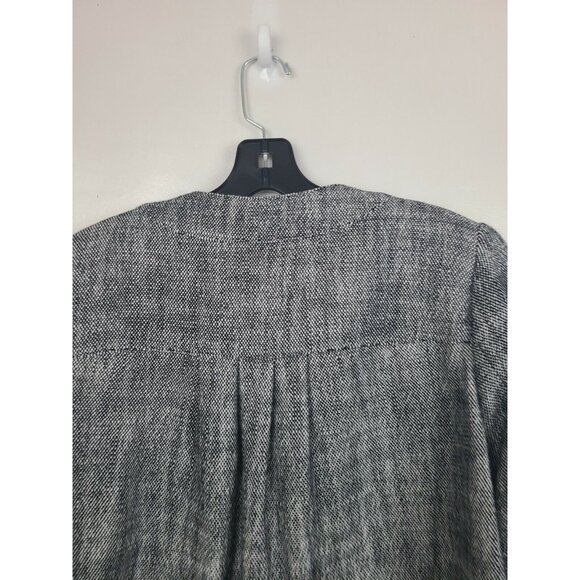 Vintage Y2K Style & Co Womens Crop Jacket Sz 10 Gray One Button Carrier Academia - Picture 2 of 6
